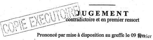 exemple de jugement prud'hommes