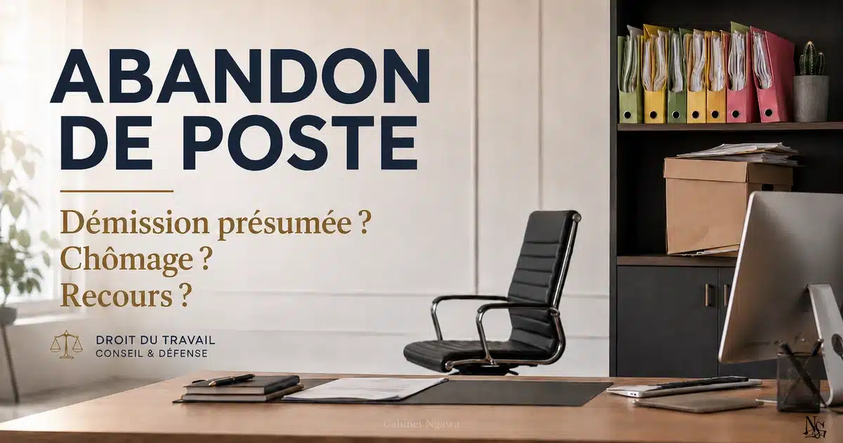 abandon de poste cdi pour dépression, droit au chômage