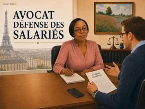 Avocat défense des salariés lors d'une consultation en droit du travail