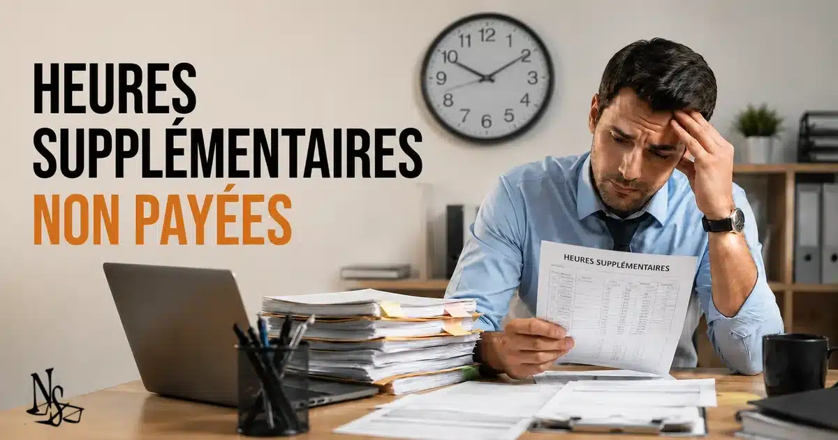 Heures supplémentaires non payées avocat