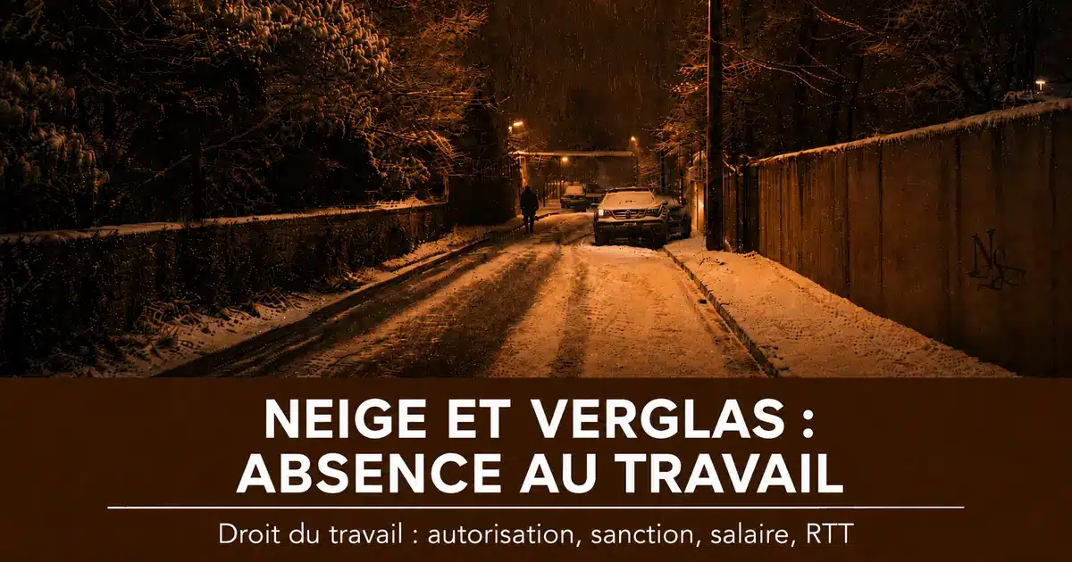 Est-ce que la neige ou le verglas peuvent justifier une absence au travail