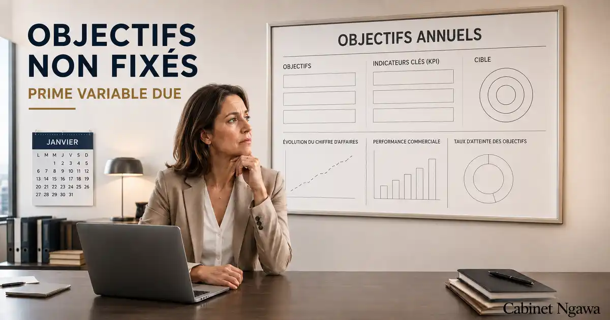 Objectifs non fixés rémunération variable