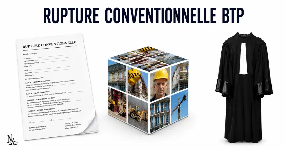 avocat rupture conventionnelle btp cadre ouvrier