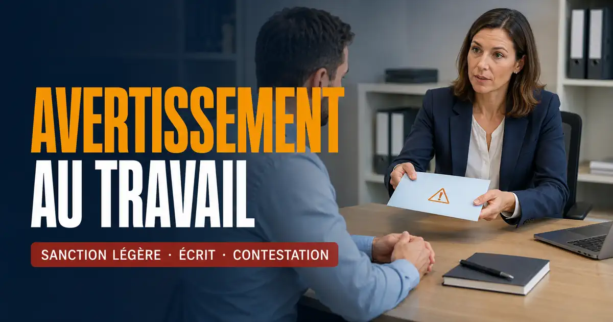 avertissement au travail