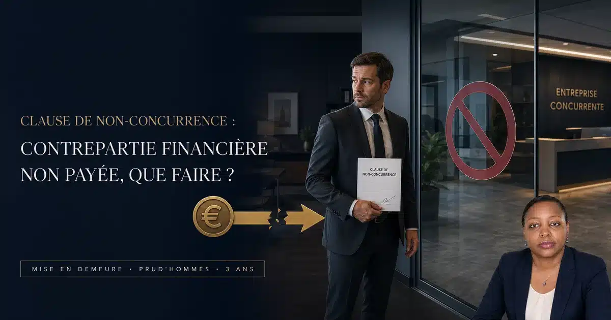 Clause de non-concurrence : contrepartie financière non payée, que faire