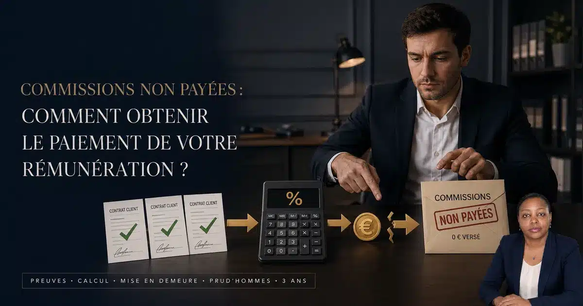 Commissions non payées : comment obtenir le paiement de votre rémunération