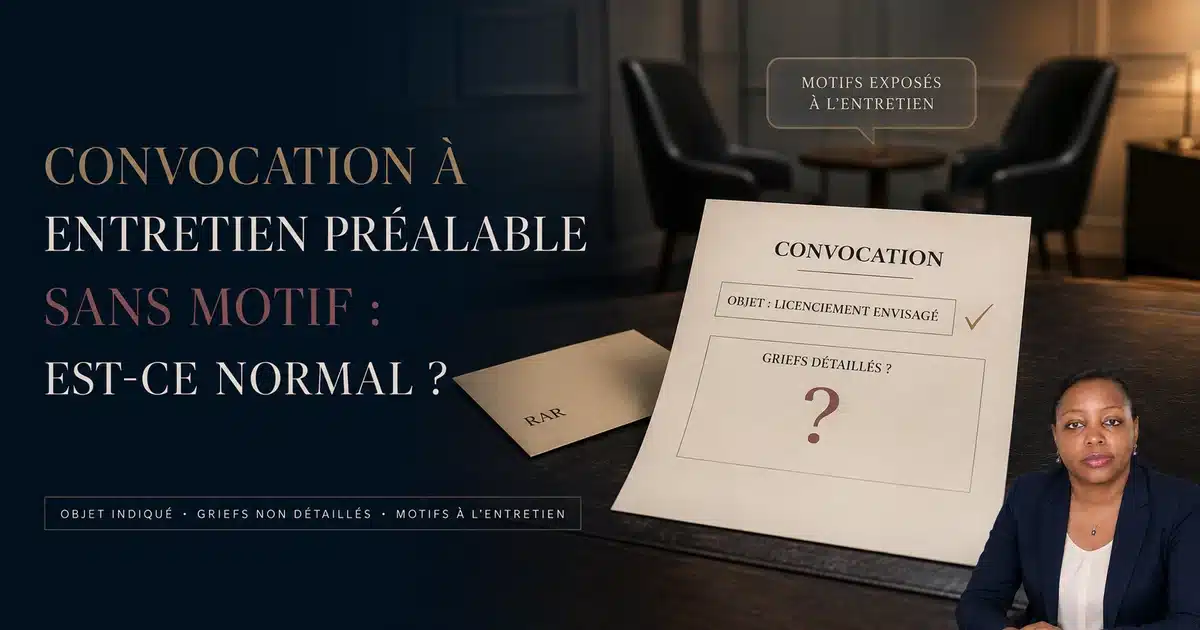 Convocation à entretien préalable sans motif