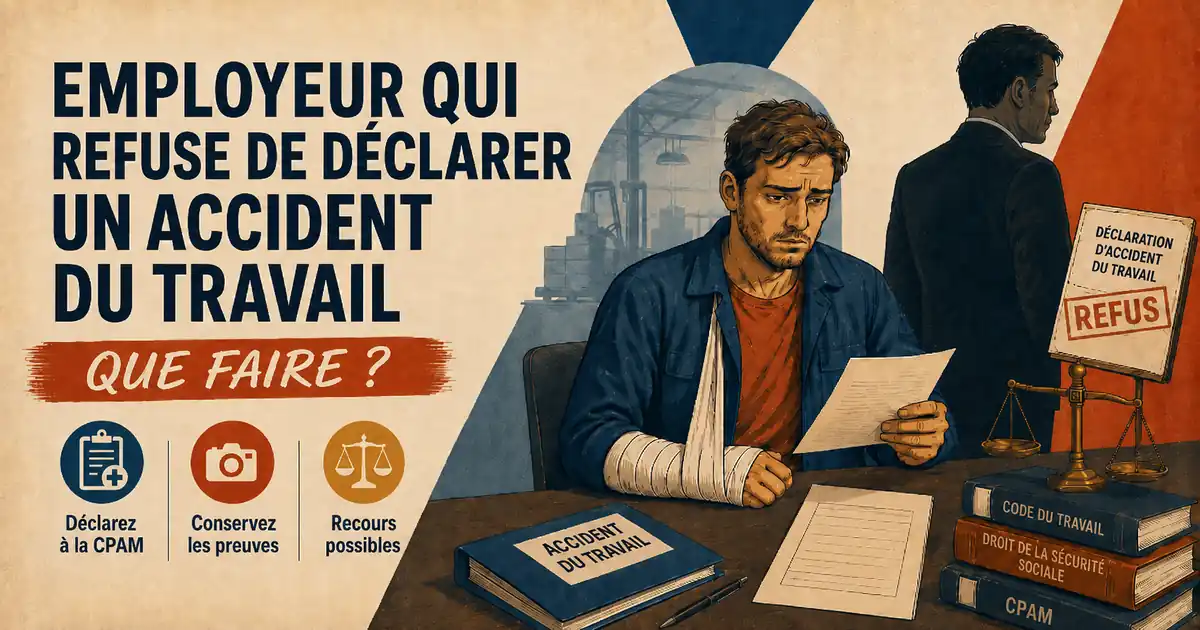 Employeur qui refuse de déclarer un accident du travail : que faire