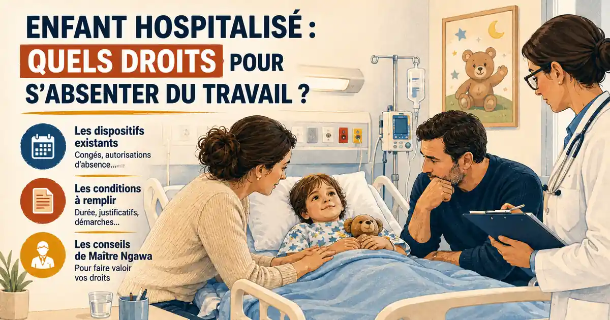 Enfant hospitalisé : quels droits pour s’absenter du travail