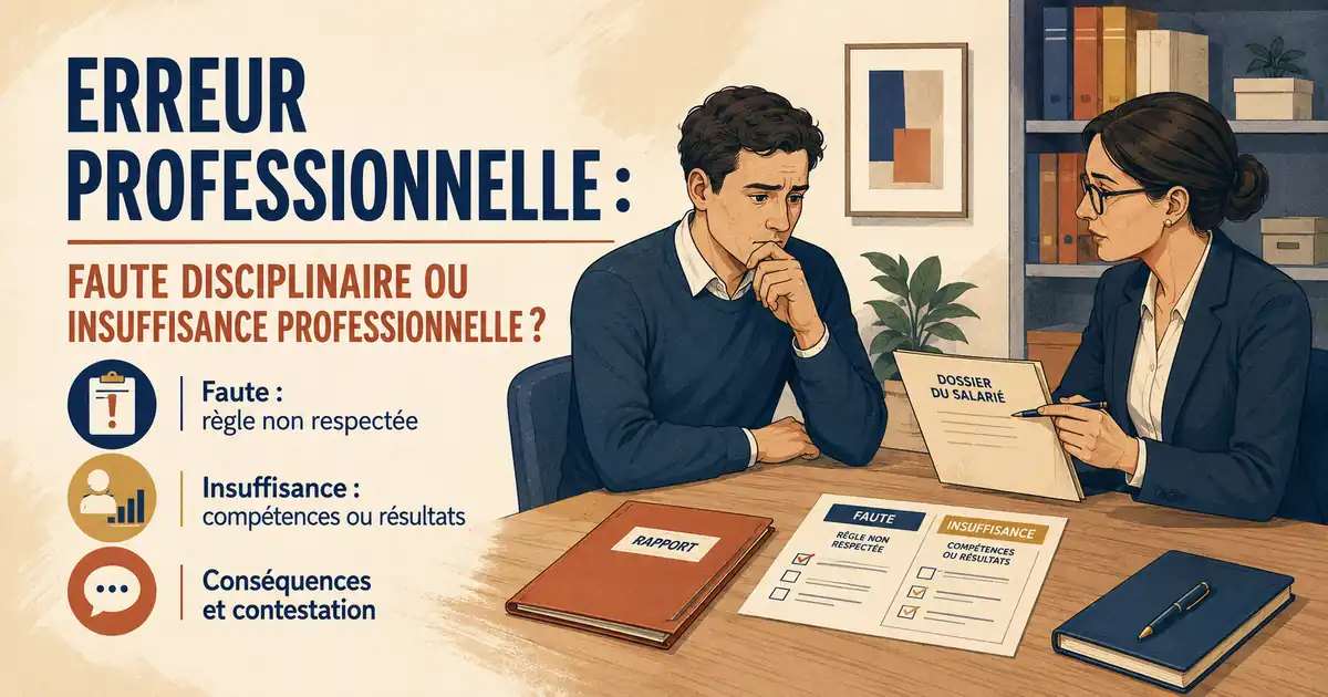 Erreur professionnelle : faute disciplinaire ou insuffisance professionnelle