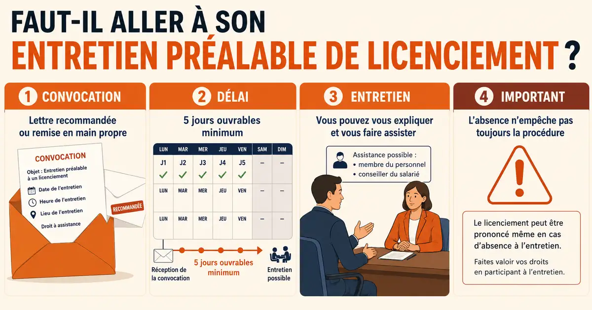 Faut-il aller à son entretien préalable de licenciement
