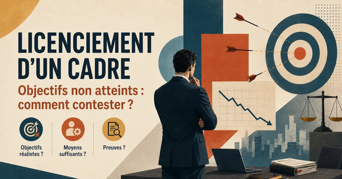 Licenciement d’un cadre pour objectifs non atteints ou résultats insuffisants : comment contester